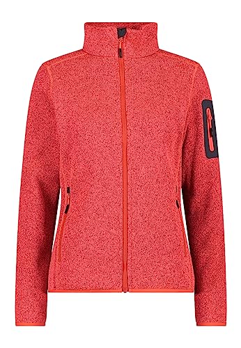 CMP damska kurtka Knit-Tech Mak-Red Fluo-Antracyt, 52