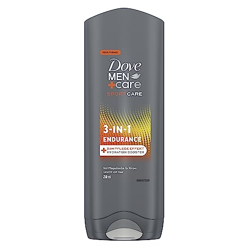Dove Men + Care żel pod prysznic 3 w 1 Endurance do ciała, twarzy i włosów z 24-godzinnym efektem pielęgnacji, 250 ml, 1 sztuka