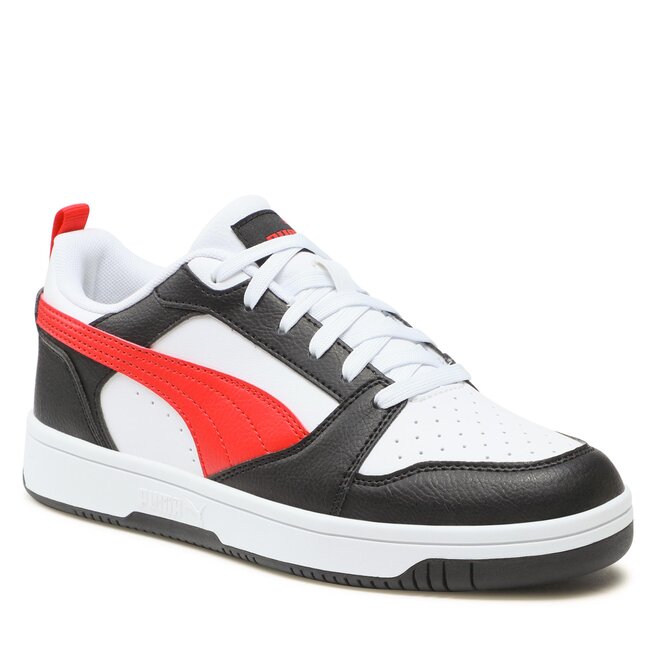 Sneakersy Puma Rebound V6 Lo Jr 393833 04 Puma White-For All Time Red-Puma Black