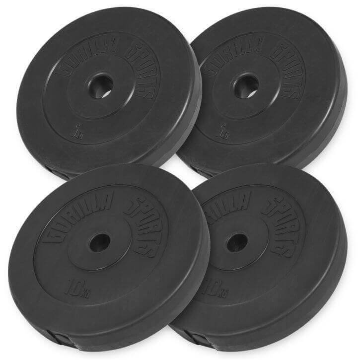 Gorilla Sports Zestaw obciążeń wynylowych 30kg - 2x5kg, 2x10kg (100142-00006-0115)