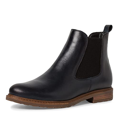 Tamaris Damskie botki Chelsea, damskie botki, Niebieski Navy Leather, 39 EU