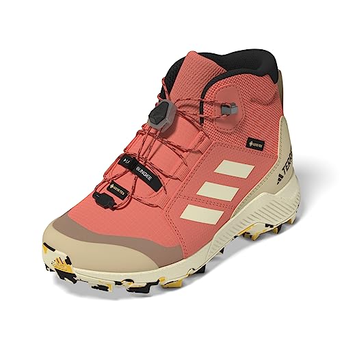adidas Terrex Mid Gore-TEX Hiking Sneakers, Coral Fusion/Wonder White/Core Black, 43 EU, Coral Fusion Wonder White Core Black, 43 EU