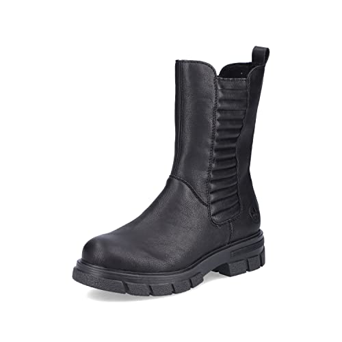 Rieker Damskie klasyczne botki Z9181, damskie sztyblety, Czarny 00, 39 EU