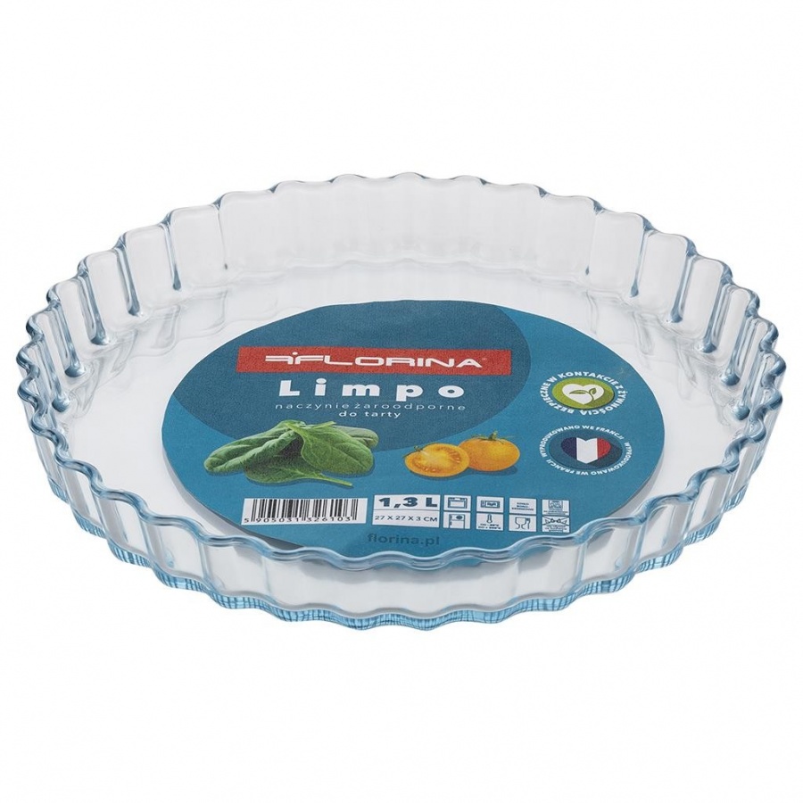 Naczynie żaroodporne do tarty limpo 27x27x3cm kod: 3NZ-NAC-6103