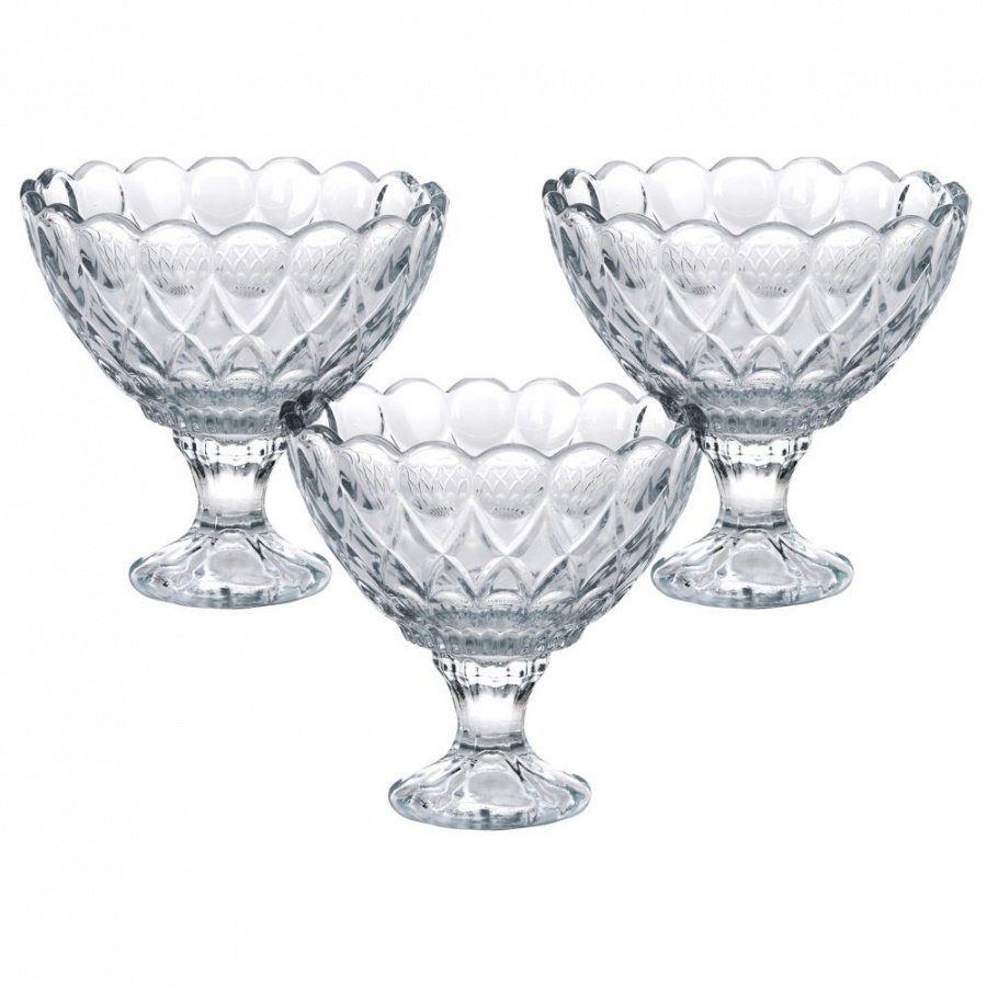 Pucharki do lodów szklane 180 ml 3 szt. kod: O-139351