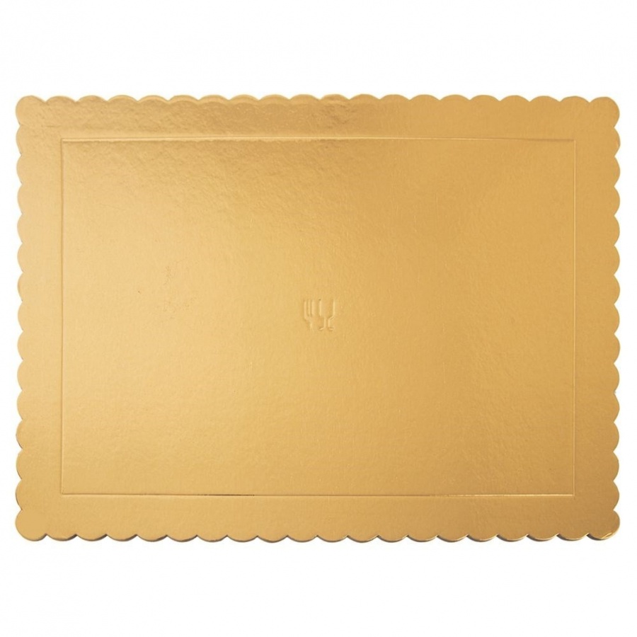 Podkład pod tort, ciasto złoty prostokątny 40x30 cm kod: O-871407