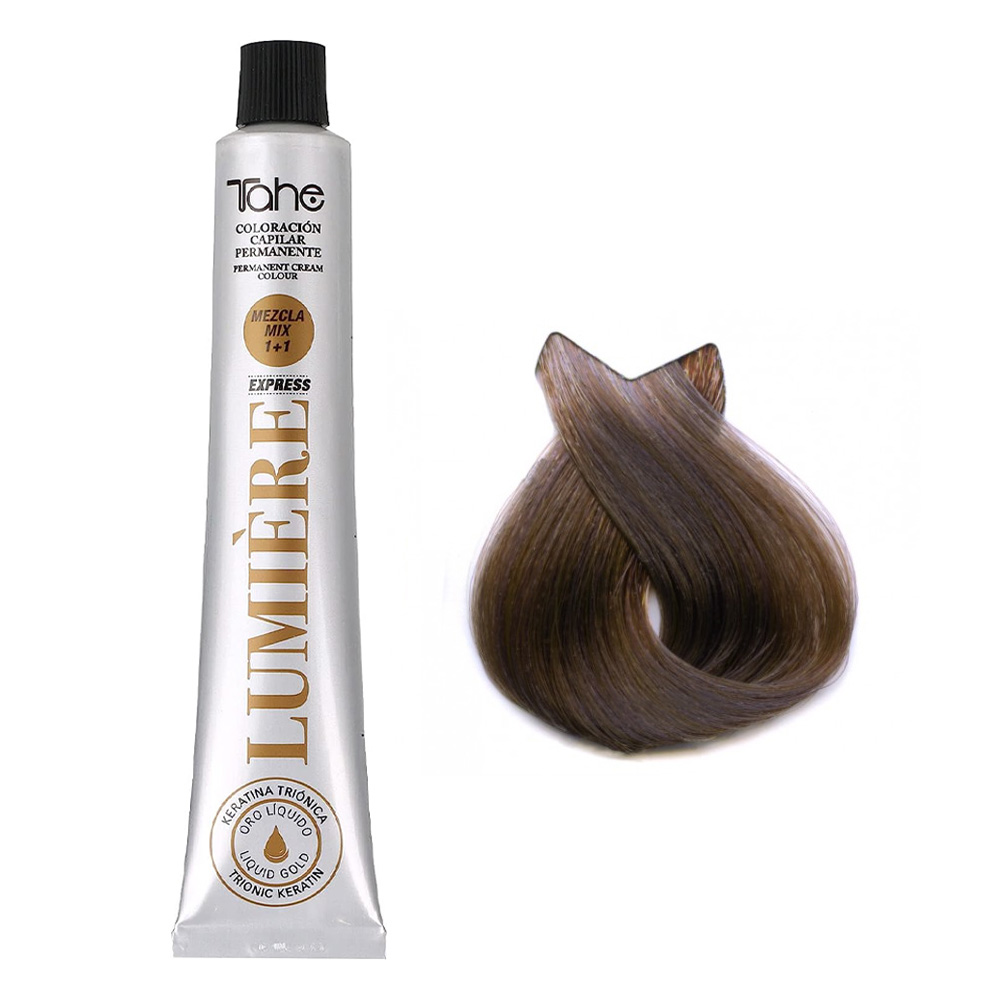 Tahe Lumiere Express, farba do włosów z keratyną i olejkiem arganowym, koloryzacja trwała, 6.02, 100ml