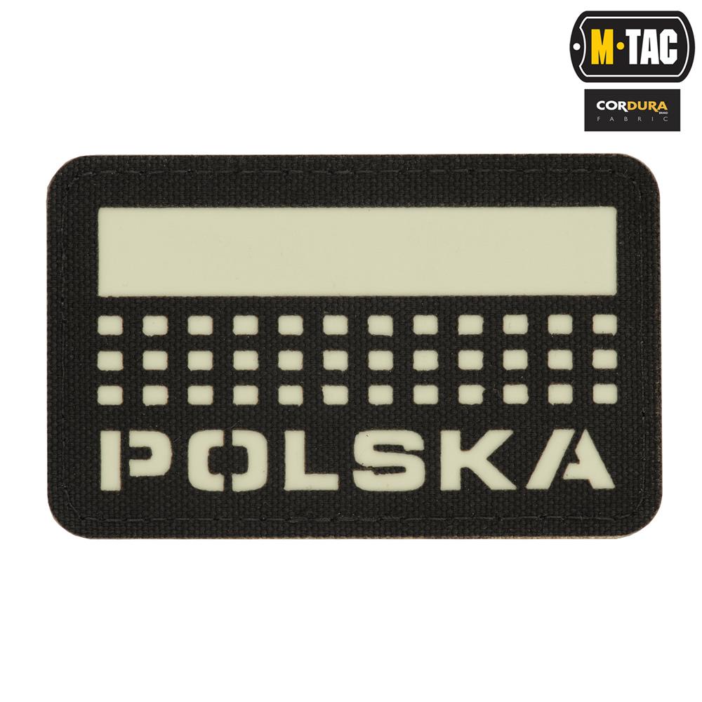 M-Tac - Naszywka Flaga - Polska 50х80 - Laser Cut -	Czarny / Biały - 51007202