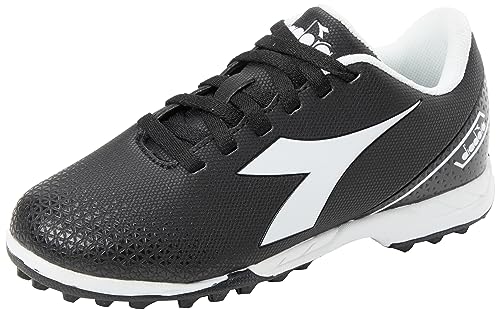 Diadora Pichichi 6 Tf Jr, buty piłkarskie dla dzieci i chłopców, Czarny biały, 37 EU