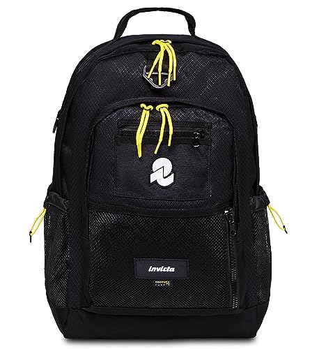 Invicta Plecak FREEACT GREEN PATCH 602345, Czarny, Taglia unica, Casual