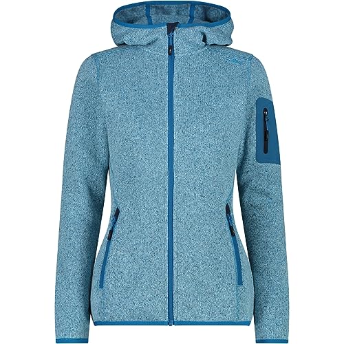 CMP damska kurtka Knit-Tech ze stałym kapturem, Anice-Jade-B.Blue, 40