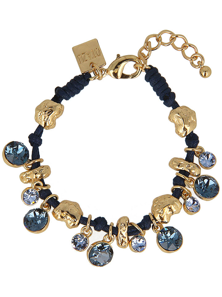 Otazu Pozłacana bransoletka z kryształami Swarovski