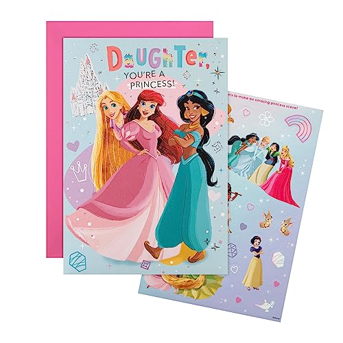 Hallmark Kartka urodzinowa dla córki - Disney Princesses Design z aktywnością