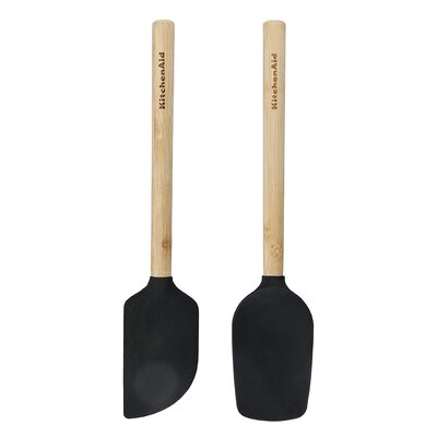 KitchenAid szpatułki silikonowe 2szt CLASSIC Bamboo