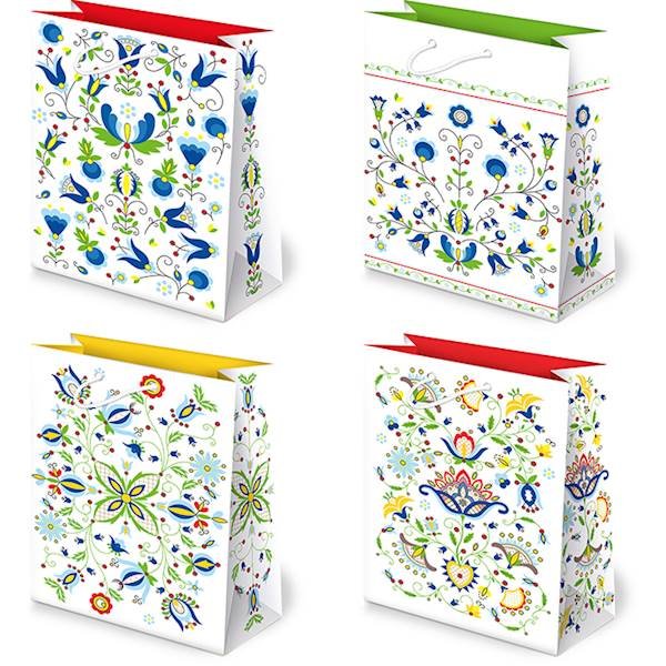Torebki Ozdobne T2L Set 55 Folklor Kaszubski 10 Sztuk