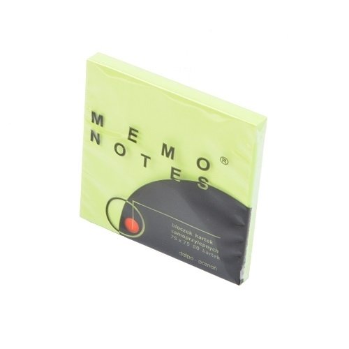 Memo notes 75x75 mm, 80 kartek zielony brilliant