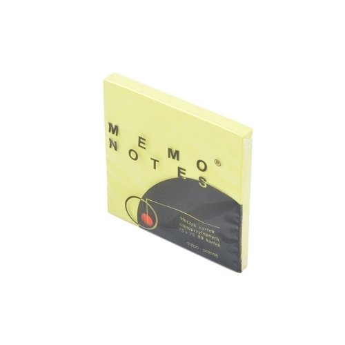Memo notes 75x75 mm, 80 kartek, żółty brilliant