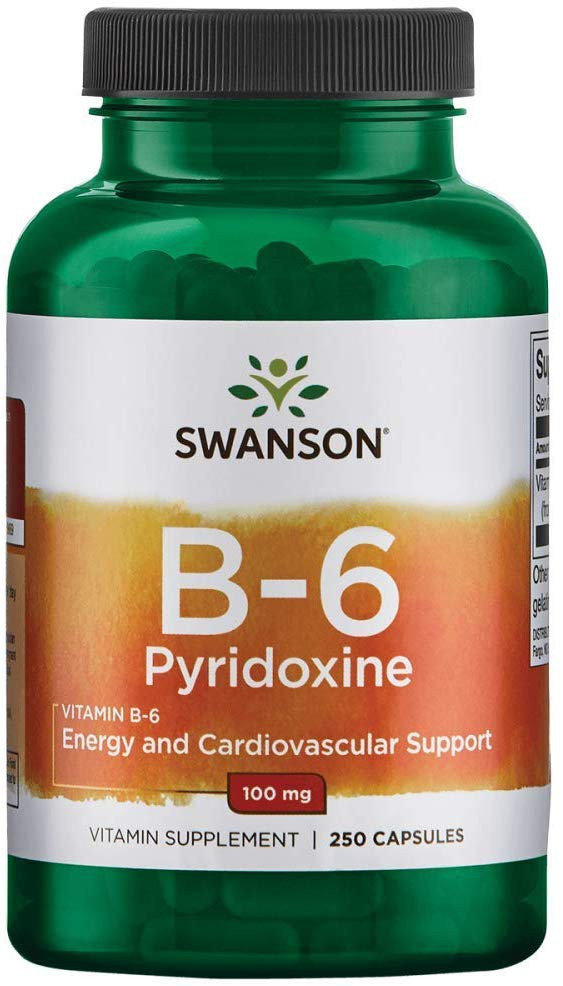 Swanson, Witamina B6 100 mg, 250 kaps.