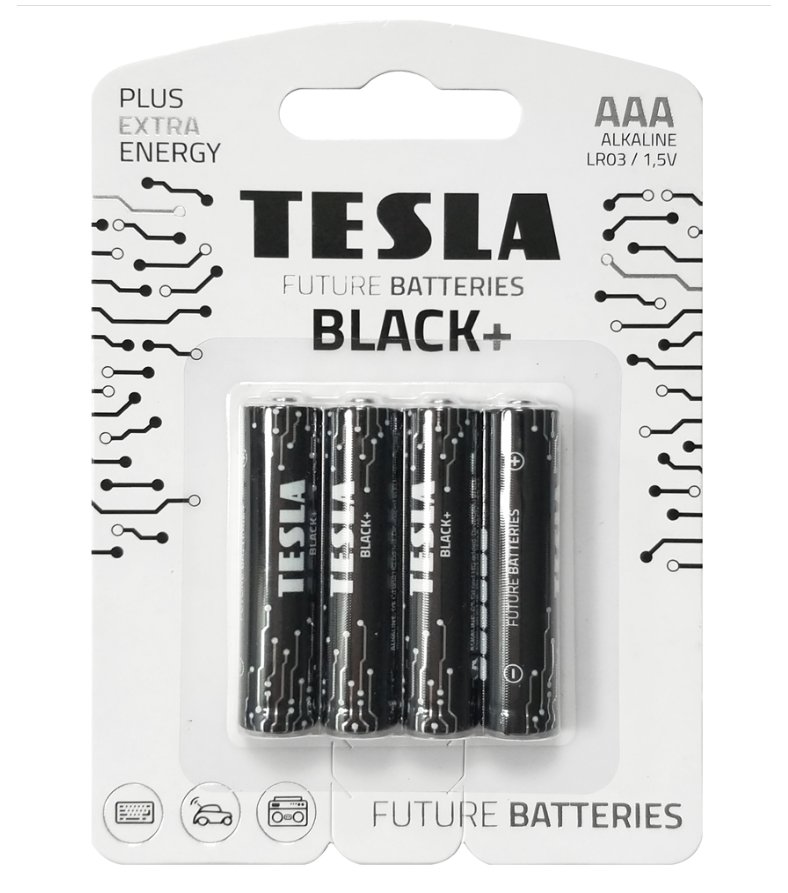 TESLA BATERIA AAA BLACK+ [4 SZT.]