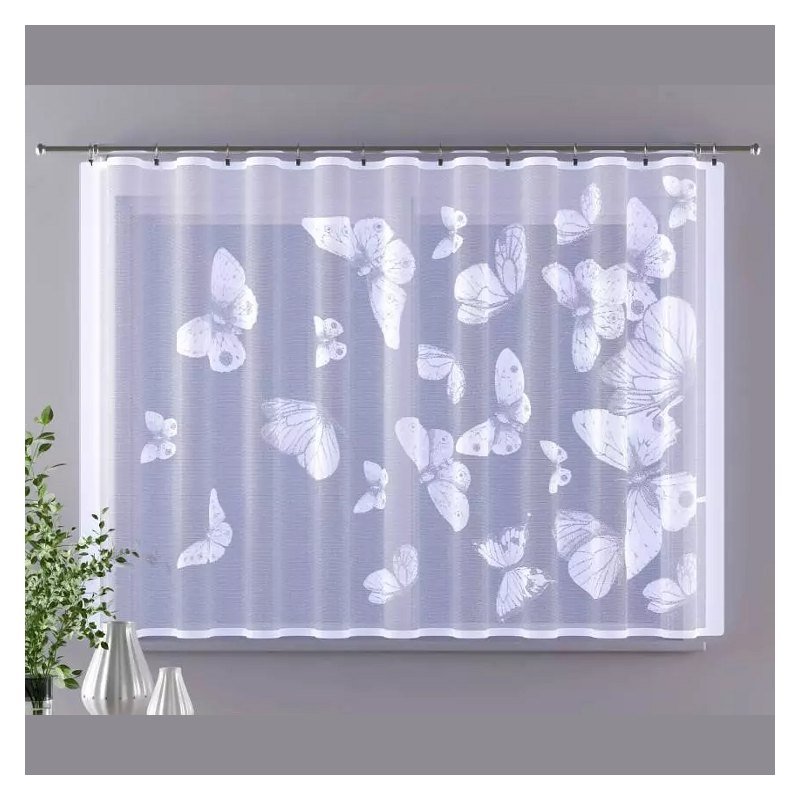Firanka Białe Motyle 250 x 150 cm DomoweTekstylia | WN7BM6 150