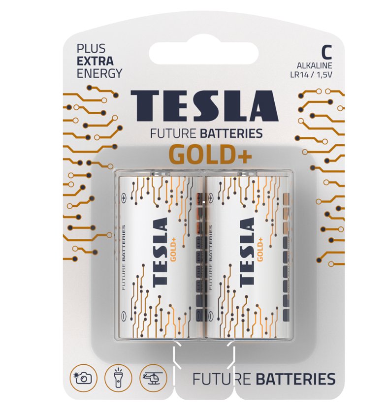 Bateria alk. LR14 TESLA GOLD+ B2 1,5V