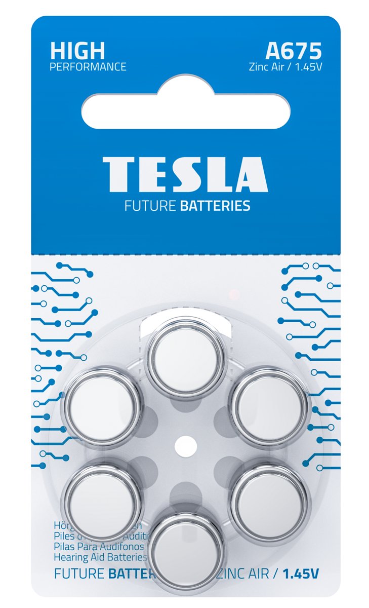 Tesla Bateria do aparatów słuchowych PR44 630mAh 6szt batTS_PR675_CA_630x6