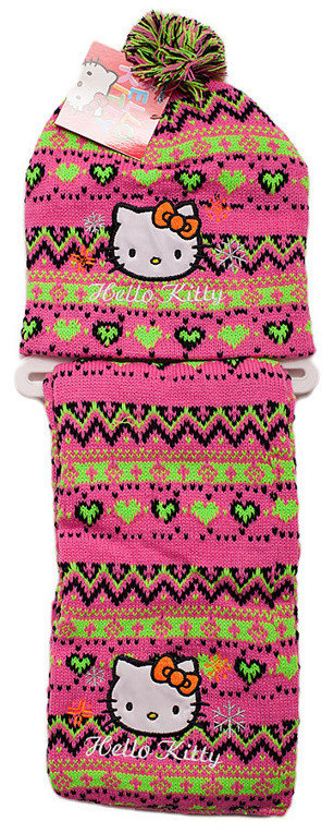 Hello Kitty Komplet zimowy czapka, szalik !!