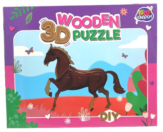 Drewniane Puzzle 3D - Koń