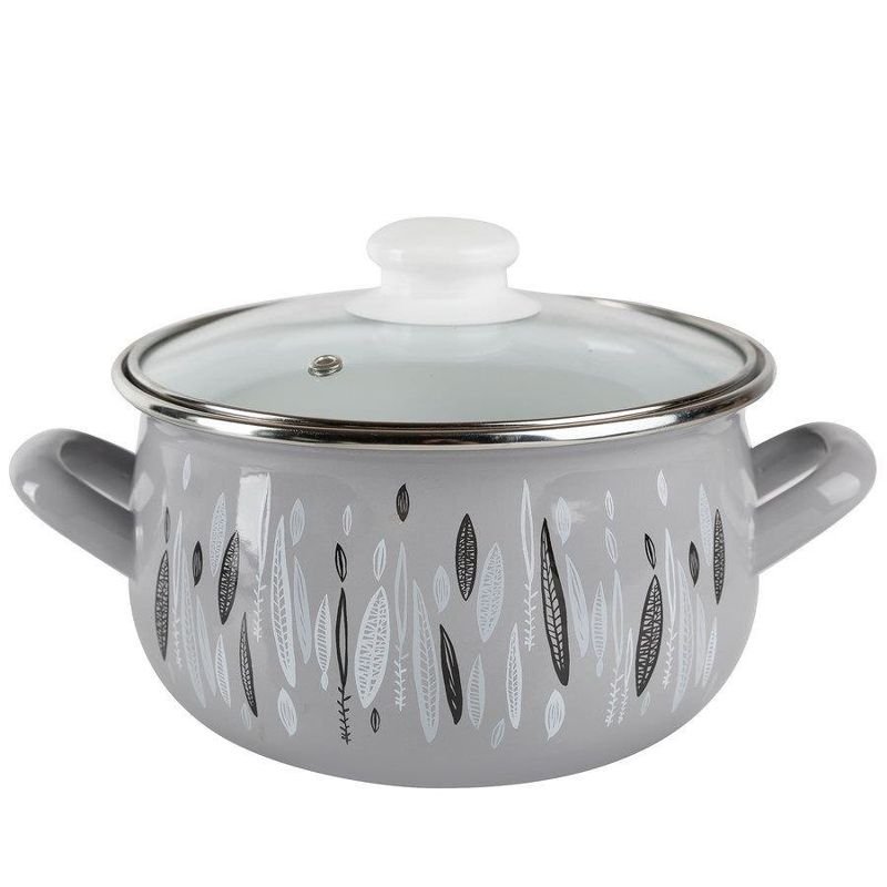 Garnek emaliowany pyza autumn szary z/p 24cm 5,6l 011-GAR-502/AV/24/AUT