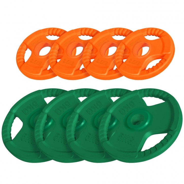 Gorilla Sports Zestaw obciążeń gumowanych 8 sztuk 30 kg (100659-00009-0114)