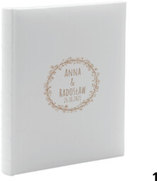 Album ślubny, wklejany, 40 kremowych stron, personalizowany, 12 wzorów do wyboru
