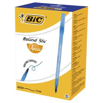 BIC Długopis 1.00mm niebieski Medium RoundStic BP6414