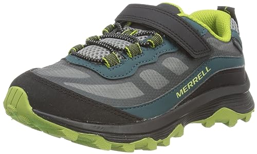 Merrell Moab Speed Low A/C WTRPF, buty turystyczne Unisex-Dzieci i Chłopcy, Deep Green Black, 39 EU