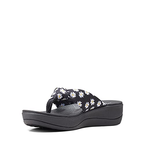 Clarks Klapki damskie Arla Glison, Czarny, biały, 39.5 EU