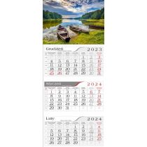 Kalendarz 2024 Trójdzielny Mazury