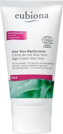 Eubiona Face, krem na noc z bio-aloesem i owocem granatu, 50 ml