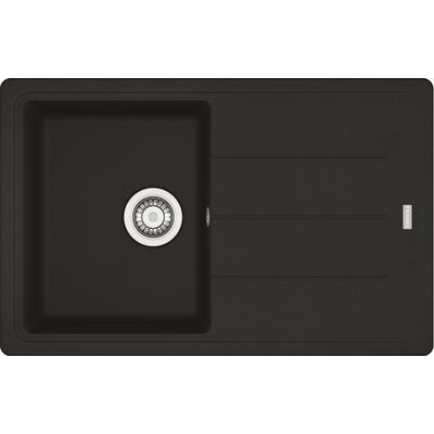 Franke Basis BFG 611-78 Zlewozmywak granitowy jednokomorowy 78x50 cm czarny mat 114.0676.298