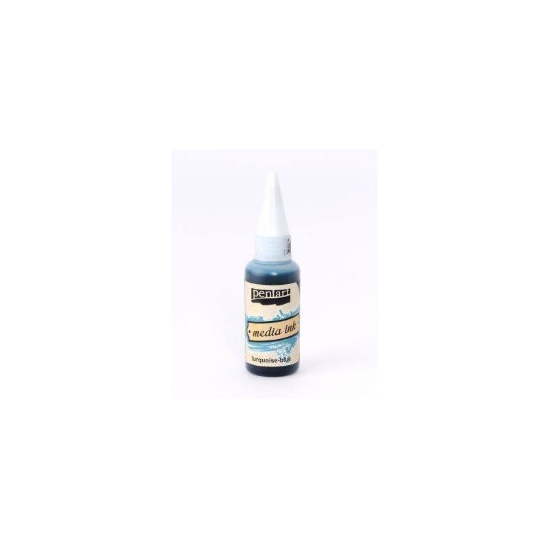 Tusz alkoholowy Pentart Media Ink - TURQUOISE-BLUE / NIEBIESKI TURKUS 20ml