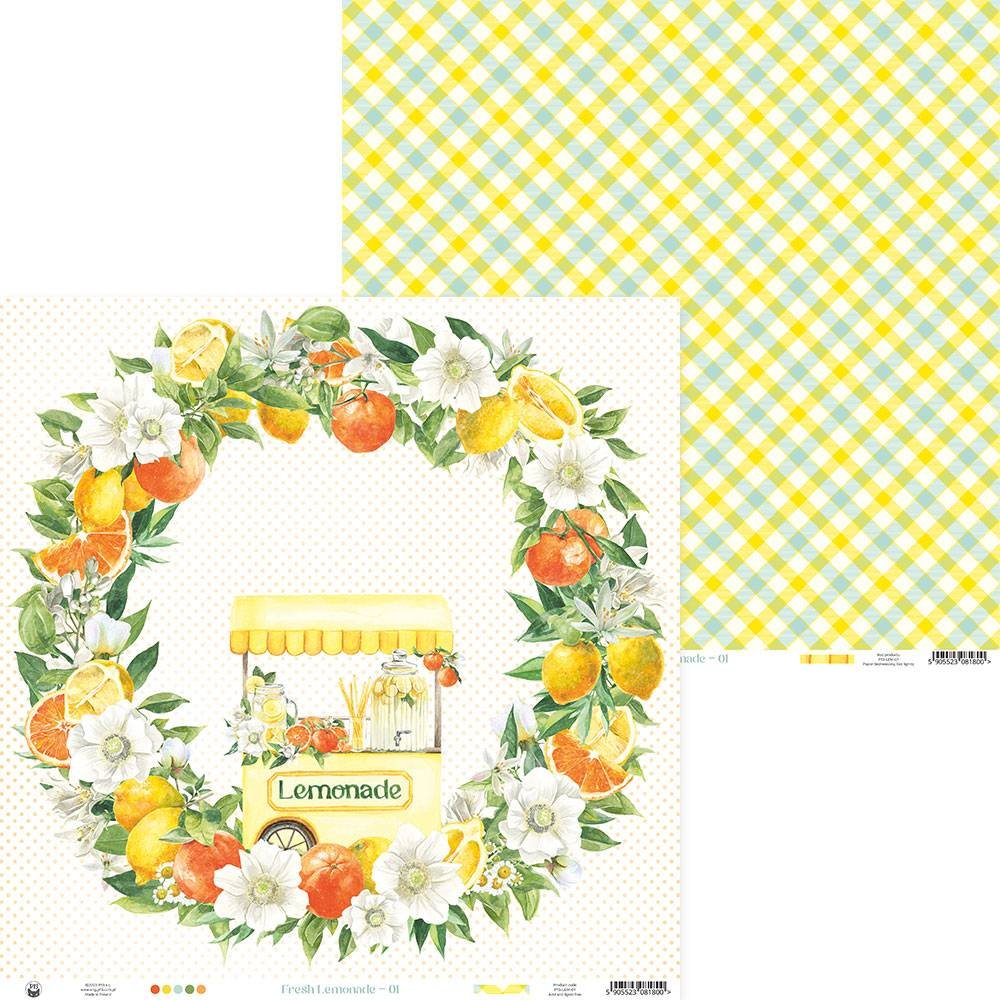 Papier fresh lemonade 01, 12x12
