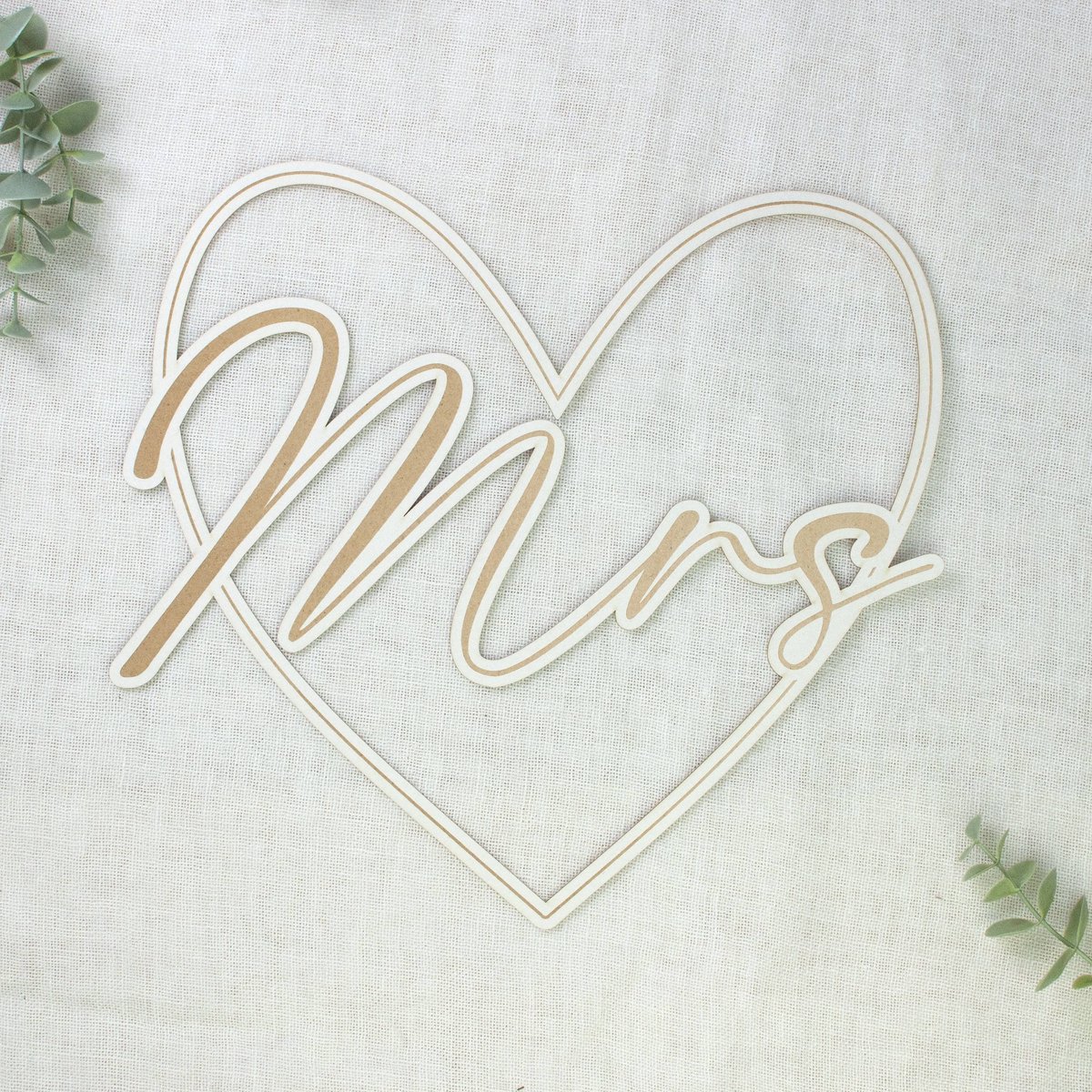 Dekoracja in my heart - mrs, 30 x 30 cm