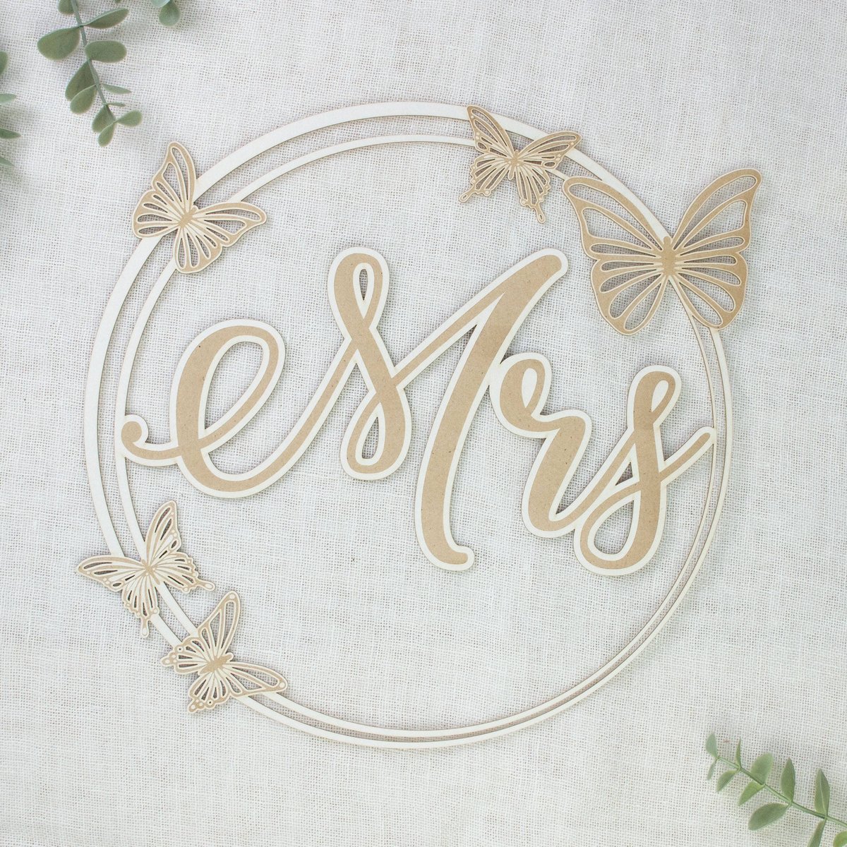 Dekoracja butterfly kisses - mrs, 30 x 30 cm