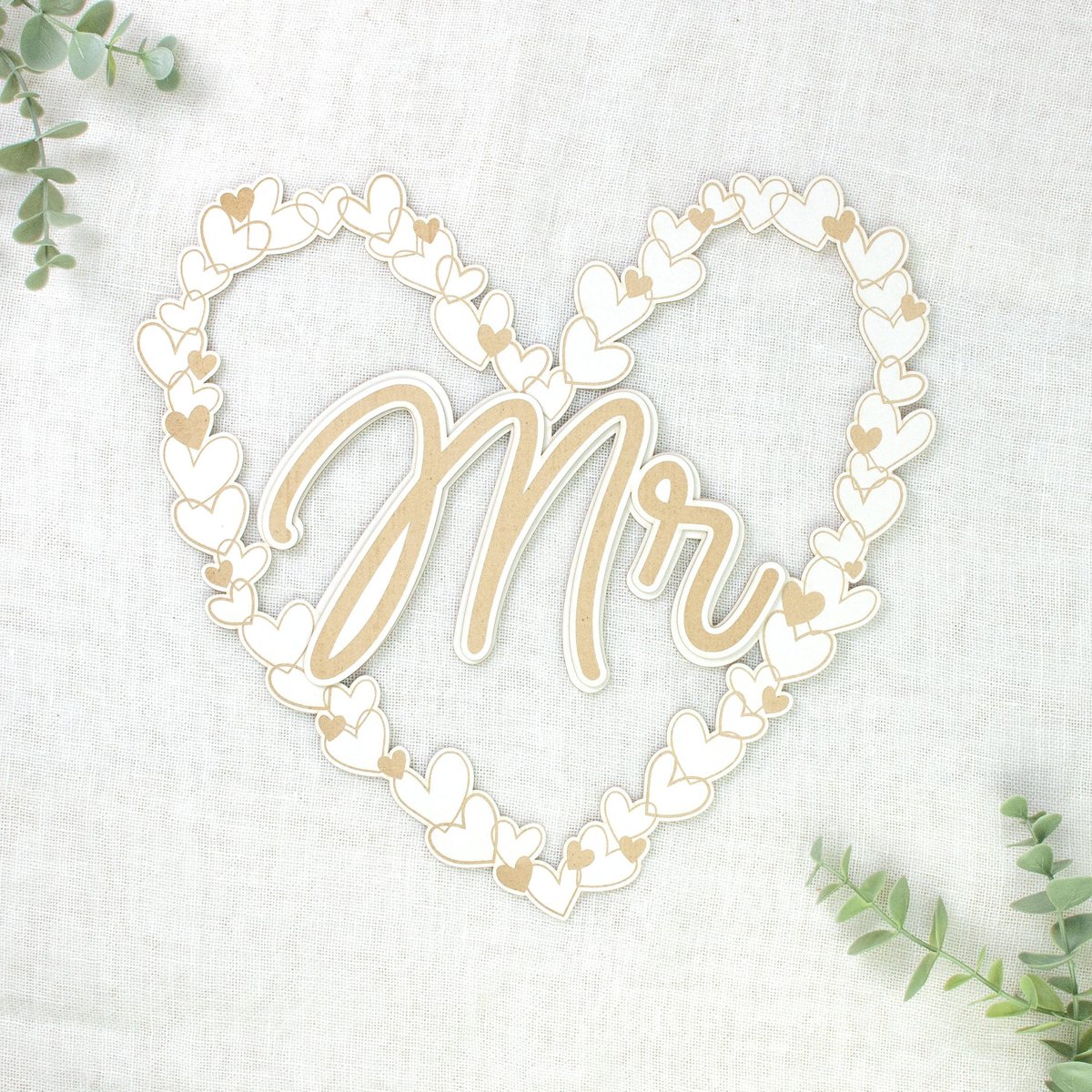 Dekoracja sweethearts - mr, 30 x 30 cm