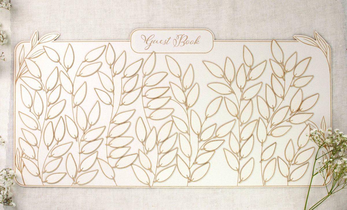 Ksi?ga go?ci pure joy - listki, 30 x 60 cm, eng