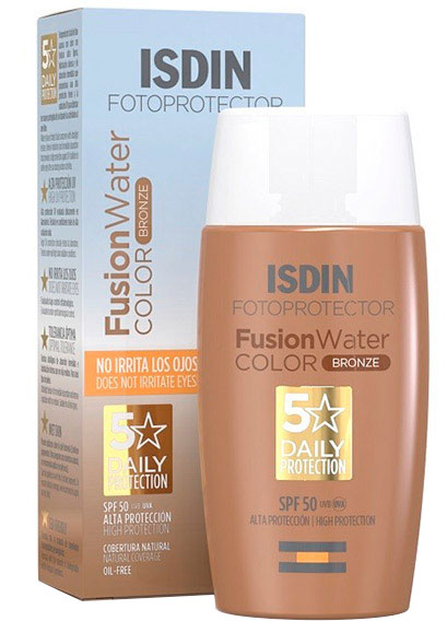 Przeciwsłoneczny krem Isdin Fotoprotector Fusion Water Color SPF50 Bronze 50 ml (8429420231542)