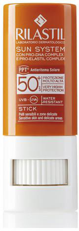 Krem do ochrony przeciwsłonecznej Rilastil Sun System Transparent Stick Sensitive Areas SPF50+ 8.5 ml (8050444859315)