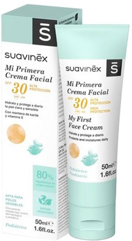 Krem przeciwsłoneczny dla dzieci Suavinex Mój Pierwszy Krem Do Twarzy SPF30 50 ml (8426420072564)