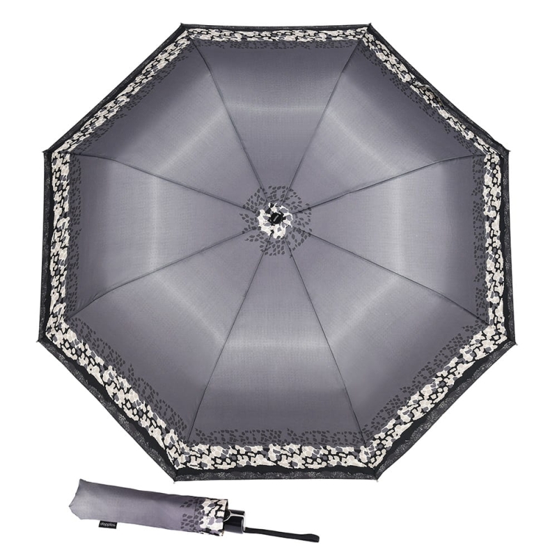 Parasolka składana damska szara centki pokrowiec