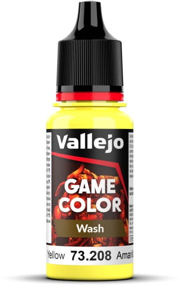 Vallejo 73208 Yellow Wash Game Wash Farba