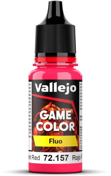 Vallejo 72157 Fluorescent Red Game Color Farba
