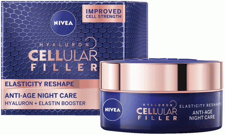 Krem do twarzy Nivea Filler Hyaluronic & Folic Night Cream 50 ml (4005900966292)